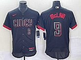 Men's Cincinnati Reds #9 Matt McLain Number Black 2023 City Connect Flex Base Stitched Jersey2,baseball caps,new era cap wholesale,wholesale hats